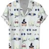 Men DJ Shirts | Boobs Halloween Print Casual Hawaiian Short Sleeve Shirt