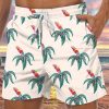 Men GYJ Shorts | Floral Banana Print Track Shorts White