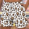 Men GYJ Bottoms | Skull Print Hawaiian Track Shorts White