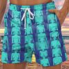 Men DJ Shorts | Faux Boobs Print Pocket Track Shorts Blue