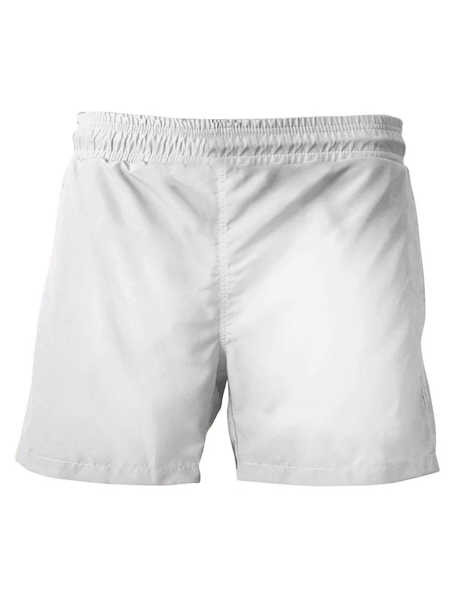 Men LJC Bottoms | Rooster Lollipop Print Hawaiian Track Shorts White