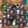 Men HWT Shorts | Men'S Shorts Multinational Butts Print Beach Shorts Black