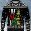 Men DJ Ugly Sweater | Fun Merry Christmas Printed Casual Crew Neck Sweatshirt Photo Color