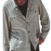 Men DJ Casual Long Sleeve Shirts | Vintage Pocket Casual Long Sleeve Shirt Gray