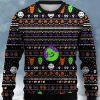 Men DJ Ugly Sweater | Halloween Print Crew Neck Sweater Photo Color