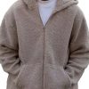 Men DJ Jacket | Sherpa Double-Pocket Zipped Hooded Thermal Coat Photo Color