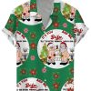 Men LJC Shirts | Santa Print Short Sleeve Shirt Photo Color