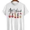 Men DJ T-Shirts | All I Want Is Cock Printed Casual Round Neck Short-Sleeved T-Shirt White