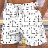 Men BXL Bottoms | Fun Duck Clock Print Resort Casual Shorts White