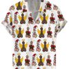 Men DJ Shirts | Christmas Fun Cock Toy Printed Casual Short-Sleeved Shirt Photo Color