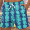 Men DJ Bottoms | Faux Boobs Print Pocket Track Shorts Blue