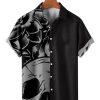 Men XT Shirts | Men'S Skull Panel Print Shirt 78738931X Black