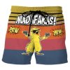 Men DJ Bottoms | Angry Duck Print Pocket Shorts Photo Color