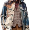 Men BXL Jacket | Men'S Casual Colorful Marble Print Pocket Single Breasted Jacket 13502063Xl Khaki