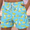 Men GYJ Shorts | Men'S Banana Print Casual Shorts Blue