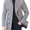 Men BXL Jacket | Retro Herringbone Wool Single-Breasted Lapel Casual Coat Photo Color