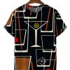 Men HLJ T-Shirts | Men'S Retro Geometric Short Sleeve T-Shirt Black