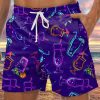 Men GYJ Bottoms | Summer Drink Colorful Print Casual Men'S Shorts Dark Purple