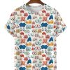 Men DJ T-Shirts | Ladies Chest Print Casual Round Neck Short Sleeve T-Shirt