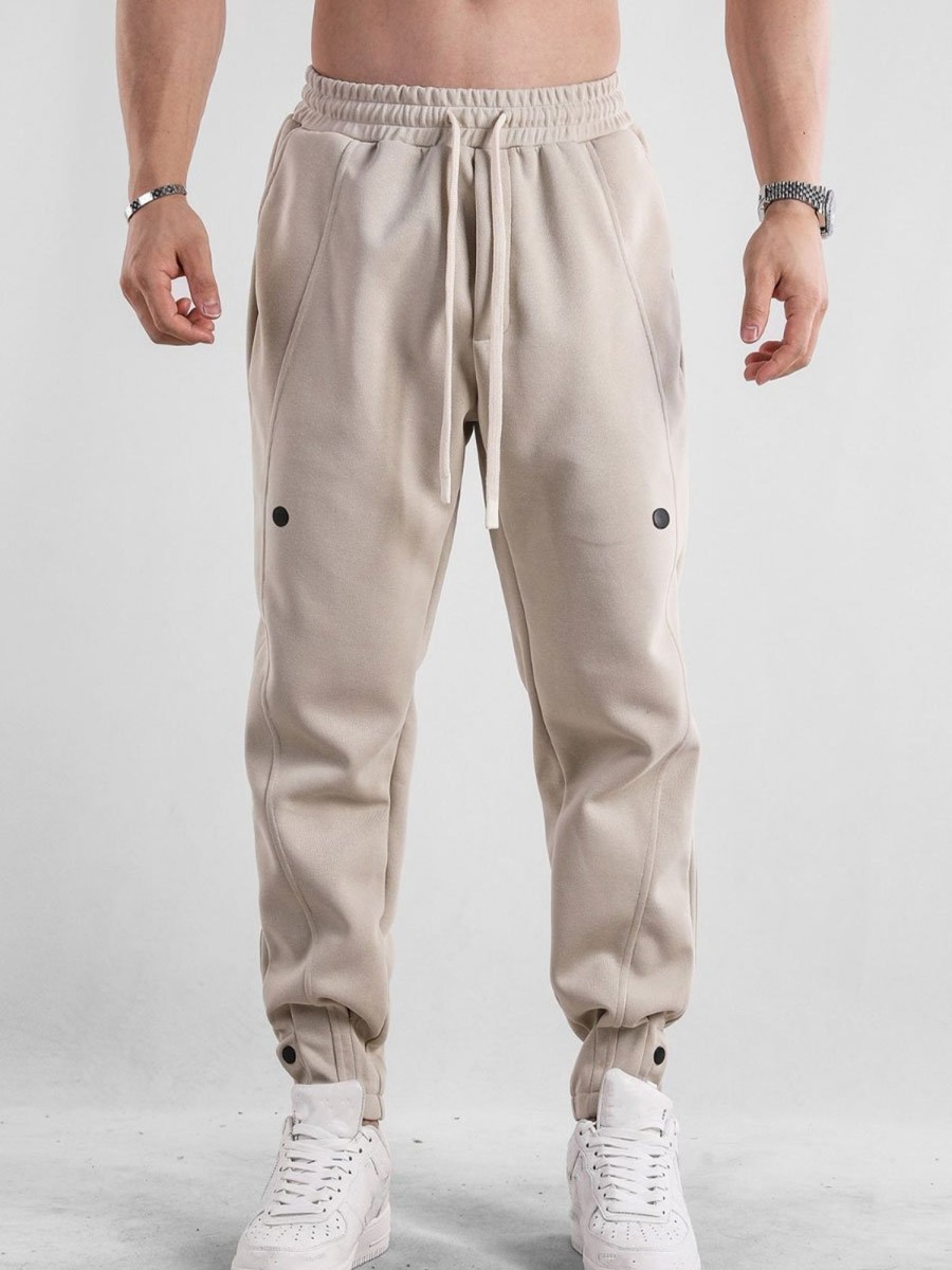 Men BXL Bottoms | Men'S Loose Casual Solid Color Sports Elastic Waist Pants