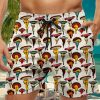 Men HWT Shorts | Men'S Shorts Holiday Sexy Mushroom Print Beach Shorts Beige