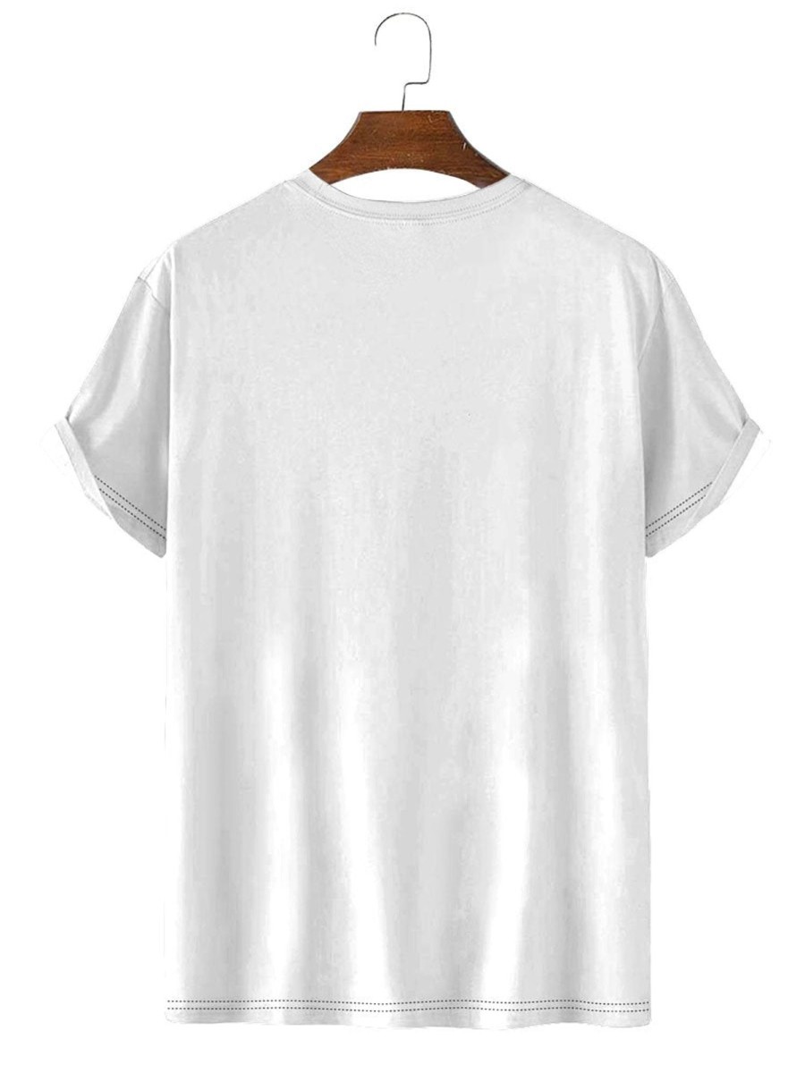 Men DJ T-Shirts | Fun Merry Cockstmas Printed Casual Crew Neck T-Shirt White