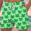 Men GYJ Bottoms | Men'S Frog Print Casual Shorts Green