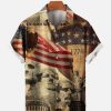 Men HLJ Shirts | Men'S In God We Trust Print Short Sleeve Shirt Photo Color