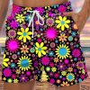 Men GYJ Shorts | Colorful Floral Print Track Shorts Photo Color