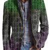 Men BXL Print Jacket | Men'S Colorful Gradient Print Pocket Casual Blazer Photo Color