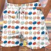 Men DJ Shorts | Colorful Cocks Print Track Shorts White