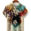 Men HLJ Shirts | Music Rock Art Legends Short Sleeve Shirt Khaki