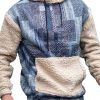 Men DJ Print Hoodie | Ethnic Retro Print Patchwork Pocket Warm Hooded Sweatshirt Photo Color