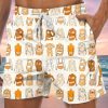 Men GYJ Bottoms | Sexy Ladies Bikini Print Casual Shorts Beige