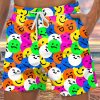 Men GYJ Shorts | Colorful Emoji Print Track Shorts Photo Color