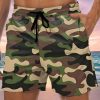 Men GYJ Shorts | Men'S Camouflage Print Casual Shorts Army Green