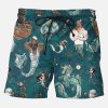 Men DJ Shorts | Men'S Mermen Sailor Print Casual Hawaiian Beach Board Drawstring Shorts