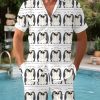 Men BXL Set | Men'S Valentine'S Day Penguin Print Holiday Short Sleeve Shirt And Shorts Set Photo Color