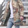 Men DJ Jacket | Vintage Ethnic Print Two-Pocket Track Jacket Photo Color