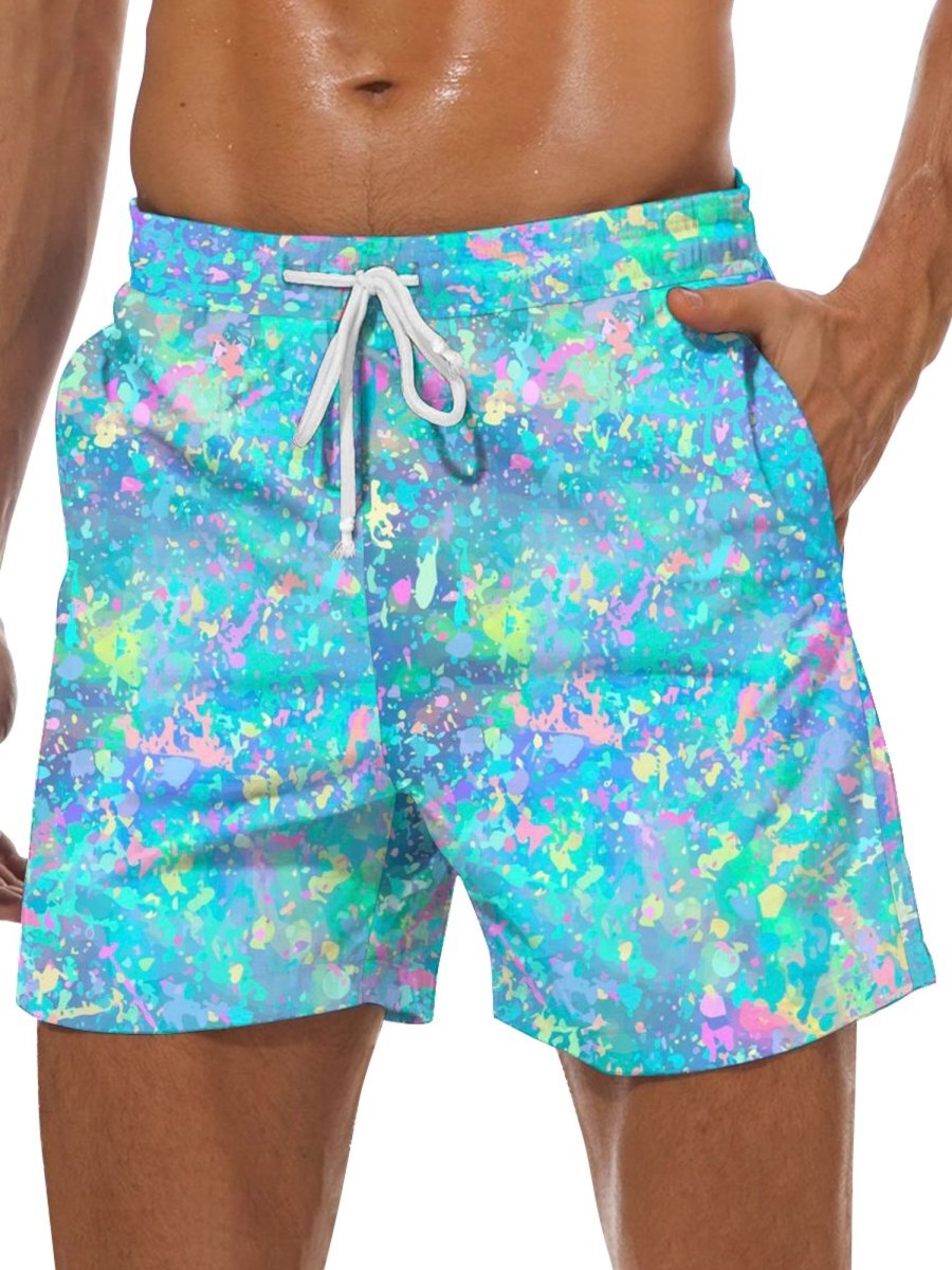 Men GYJ Shorts | Men'S Colorful Casual Shorts Blue