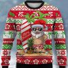 Men HLJ Ugly Sweater | Hawaiian Christmas Sweater Print Crew Neck Sweatshirt Red