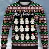 Men DJ Ugly Sweater | Fun Christmas Boobs Print Crew Neck Sweatshirt Photo Color