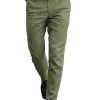 Men QMY Bottoms | Casual Lightweight Linen Pants Green