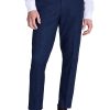 Men BXL Bottoms | Men'S Retro Solid Color Casual Elastic Waist Suit Pants Dark Blue