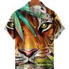 Men XT Shirts | King Of The Jungle Print Short-Sleeved Shirt 58195650X Orange