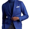 Men BXL Jacket | Men'S Solid Color Multi-Pocket Casual Blazer Royal Blue