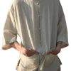 Men DJ Casual Short Sleeve Shirts | Solid Color Casual Quarter Sleeve Shirt Photo Color