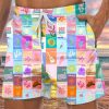 Men GYJ Bottoms | Paneled Cartoon Print Hawaiian Lounge Shorts Photo Color