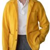 Men QMY Jacket | Casual Multi-Pocket Lapel Jacket Yellow