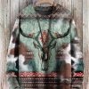 Men BXL Print Sweater | Men'S Retro Western Cowboy Skull Print Crew Neck Pullover Sweater 77053904Xl Coffee Color